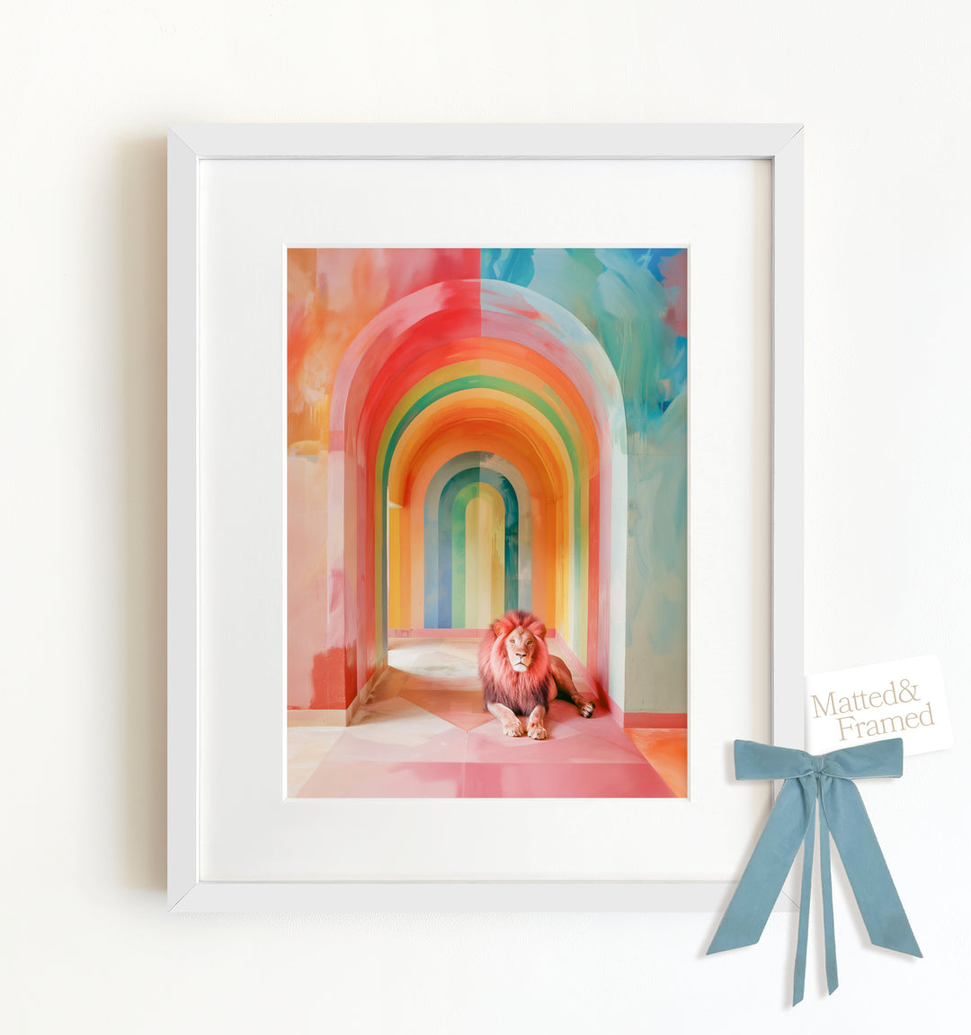 Rainbow Room Lion Framed Art