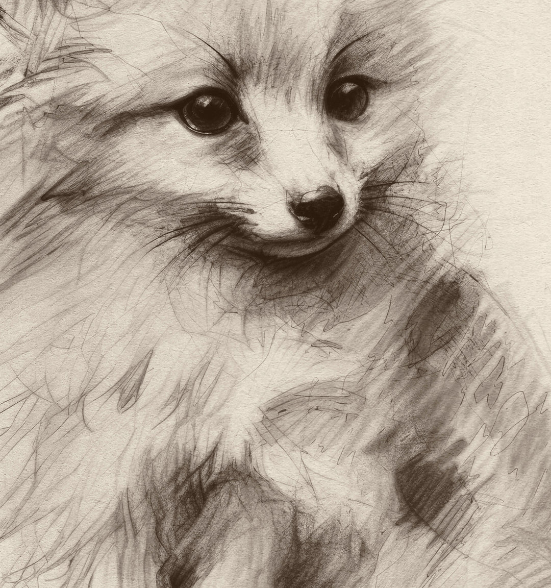 Sketchbook Fox Nursery Art Print