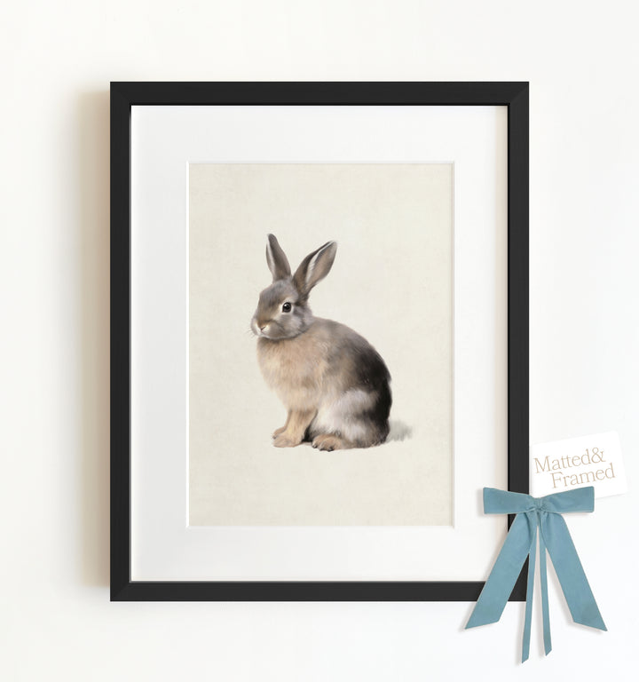 Storybook Cottontail Rabbit Framed Art