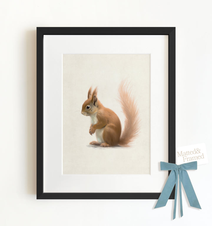 Storybook Red Squirrel Framed Art