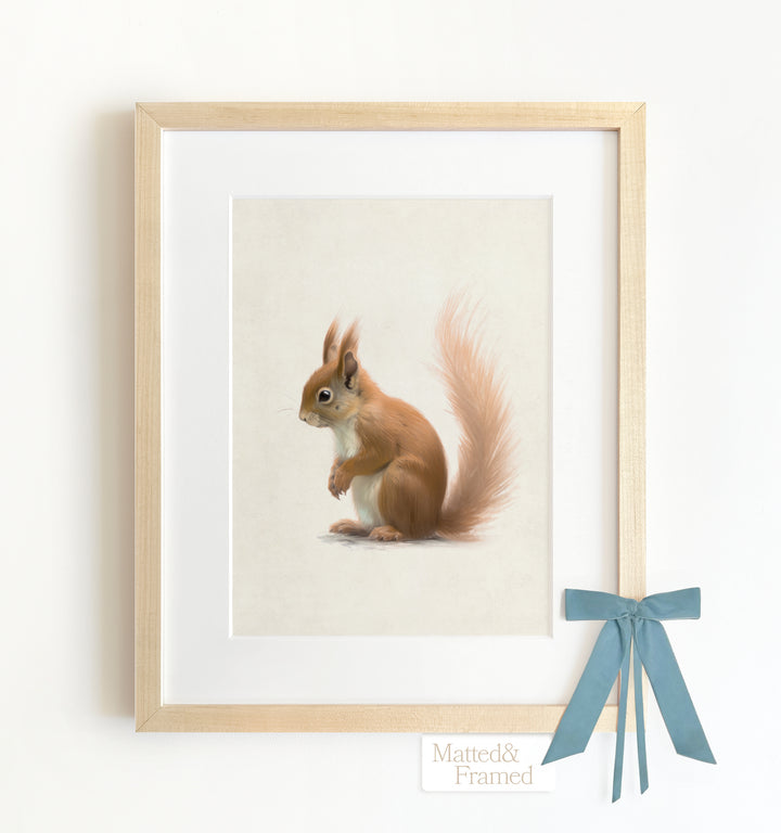 Storybook Red Squirrel Framed Art