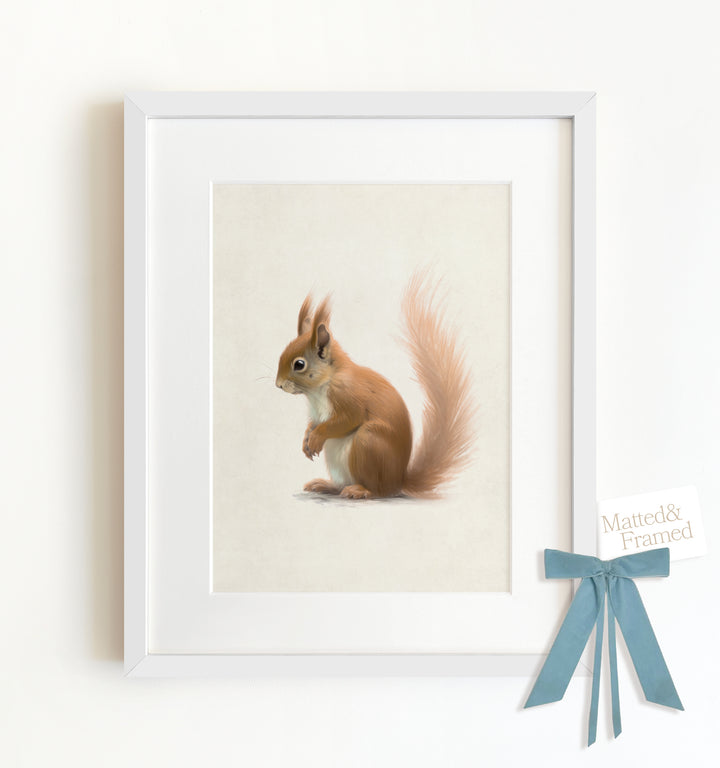 Storybook Red Squirrel Framed Art