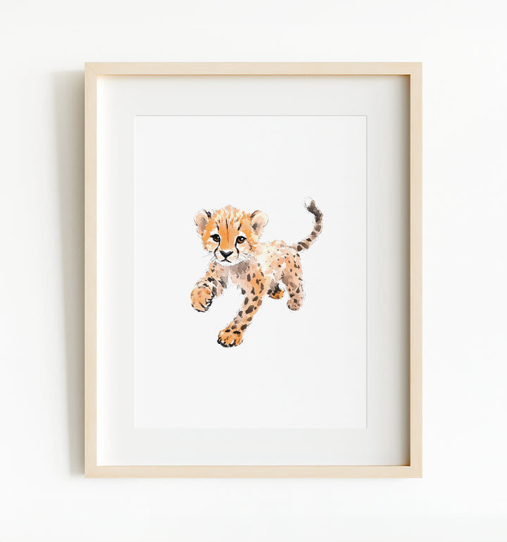 Watercolor Cheetah Art Print