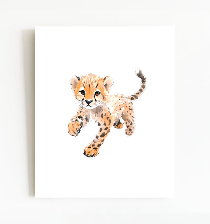 Watercolor Cheetah Art Print