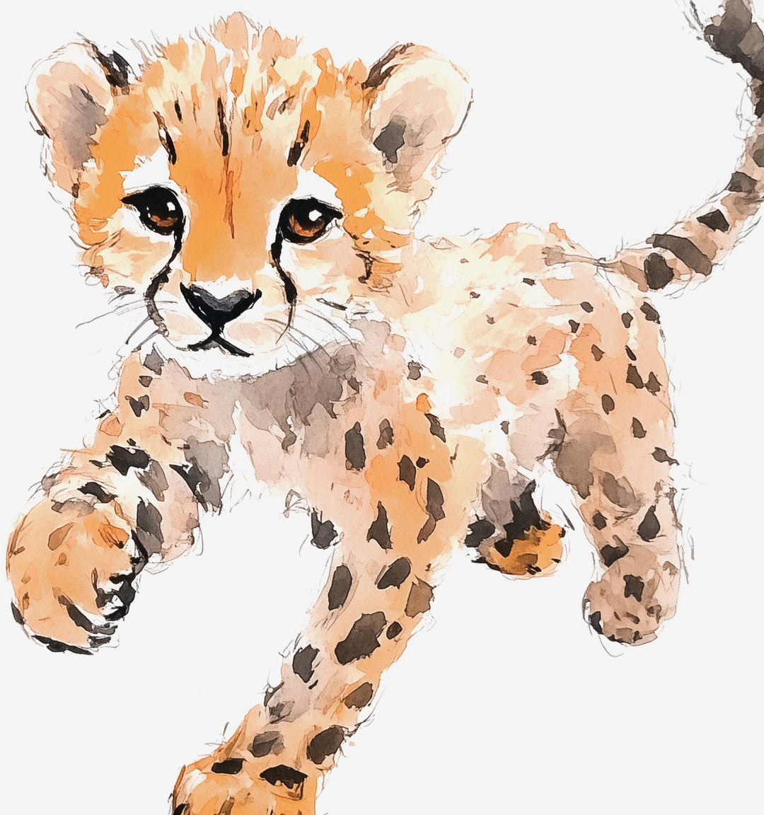 Watercolor Cheetah Art Print