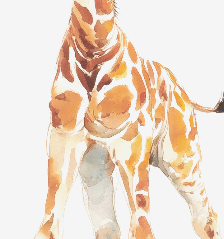 Watercolor Giraffe Art Print