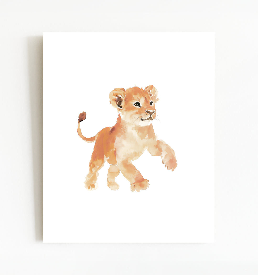 Watercolor Lion Art Print