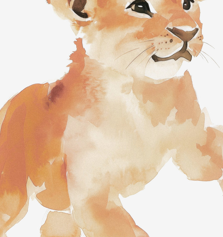 Watercolor Lion Art Print