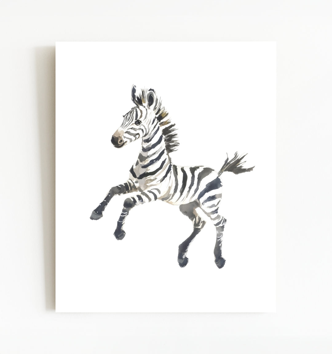 Watercolor Zebra Art Print