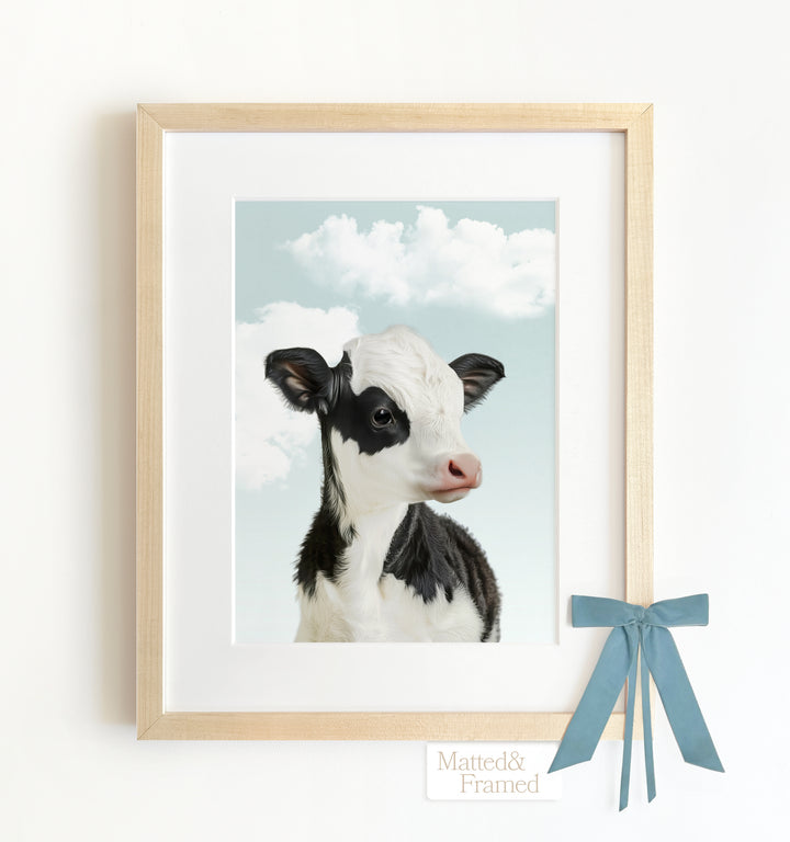 Baby Cow Framed Art