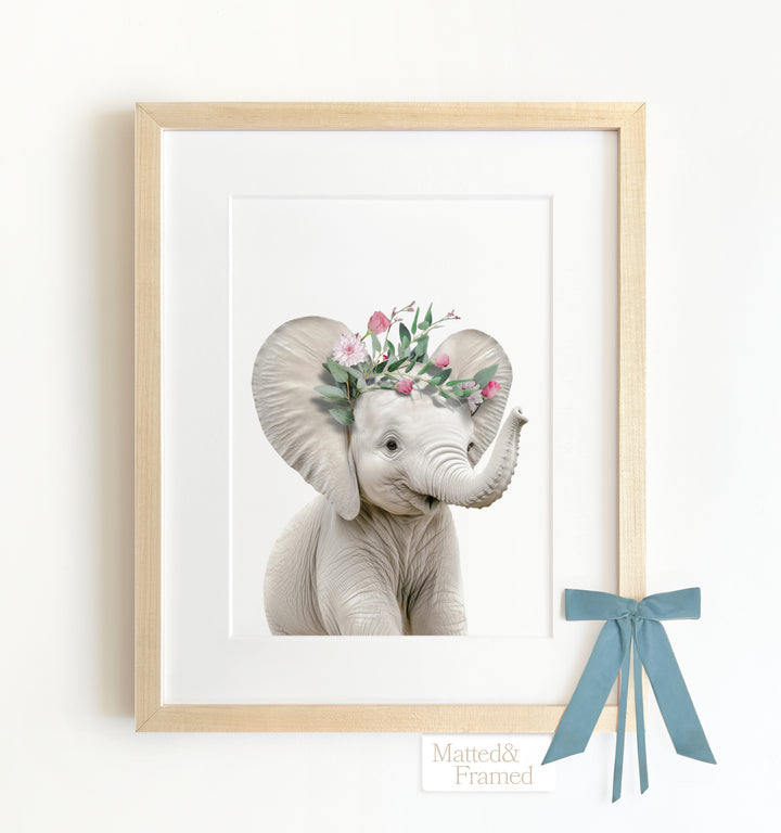 Baby Elephant Framed Art