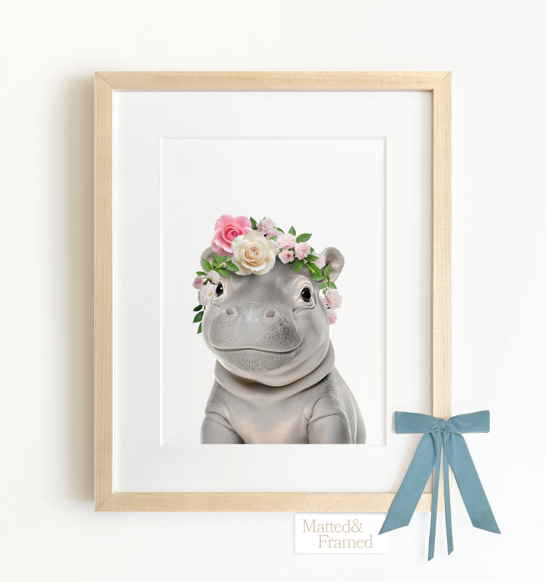 Baby Hippo Framed Art