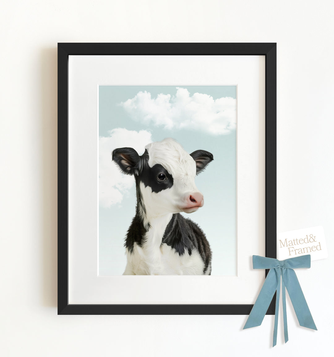 Baby Cow Framed Art