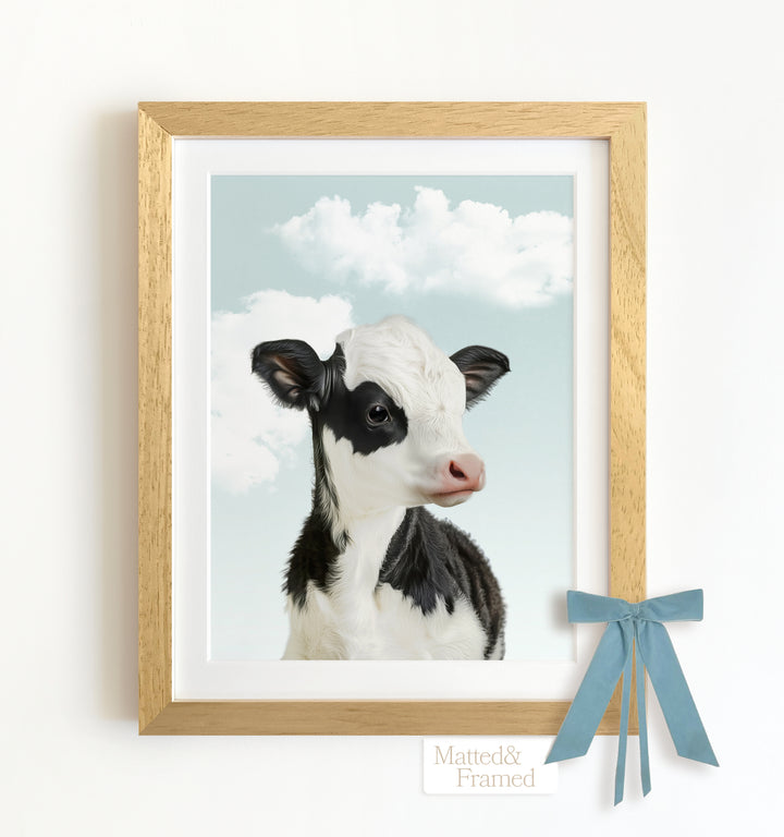 Baby Cow Framed Art