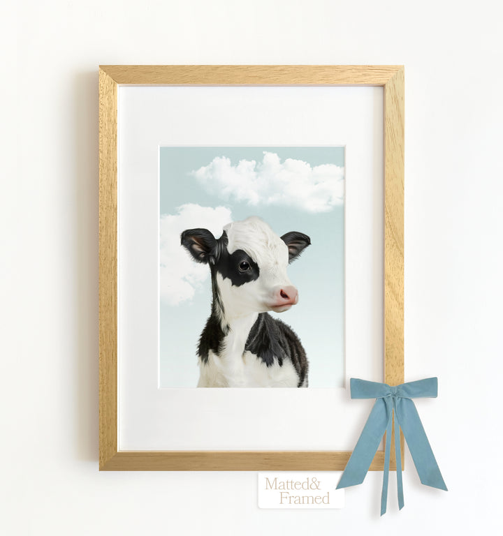 Baby Cow Framed Art