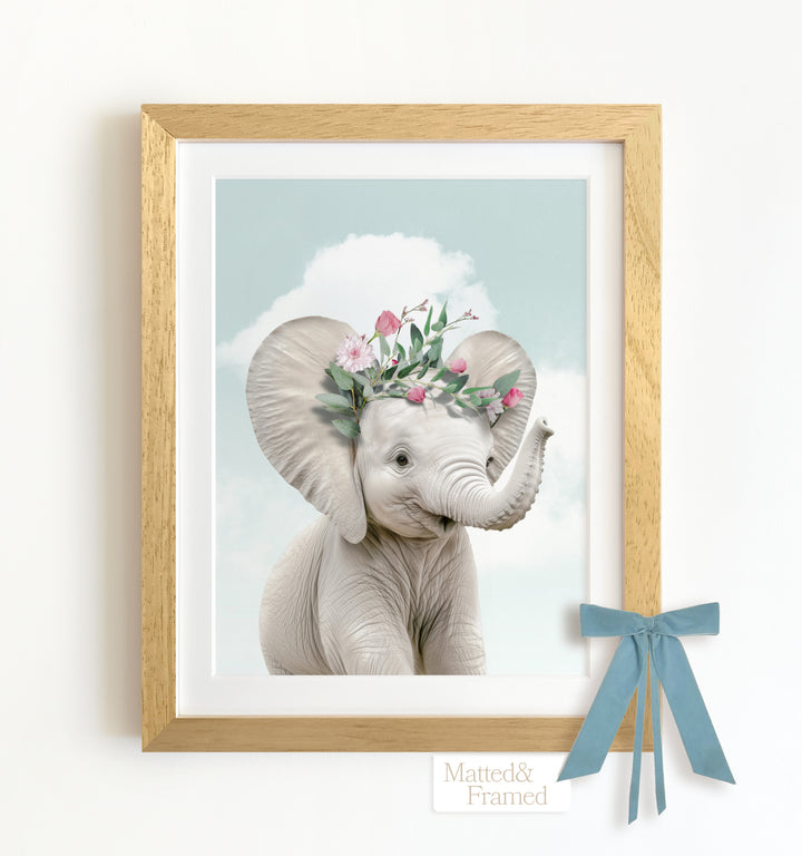 Baby Elephant Framed Art