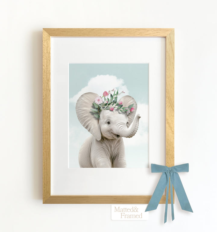 Baby Elephant Framed Art