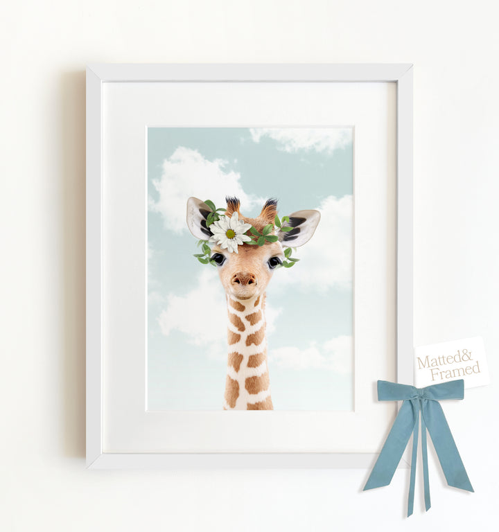 Baby Giraffe Framed Art