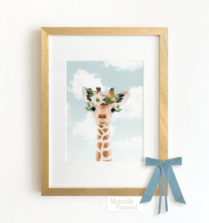 Baby Giraffe Framed Art