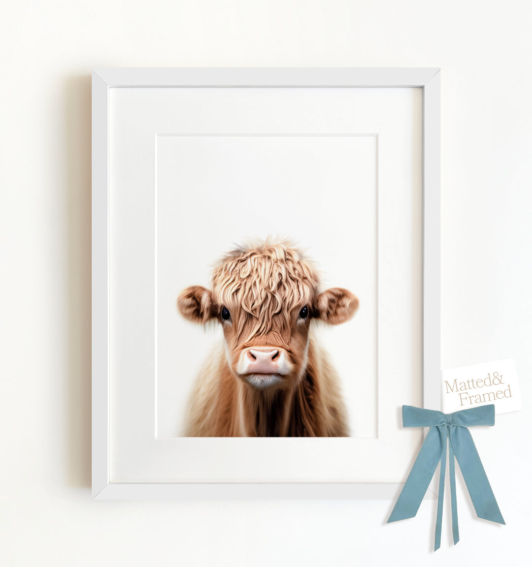 Baby Highland Cow Framed Art