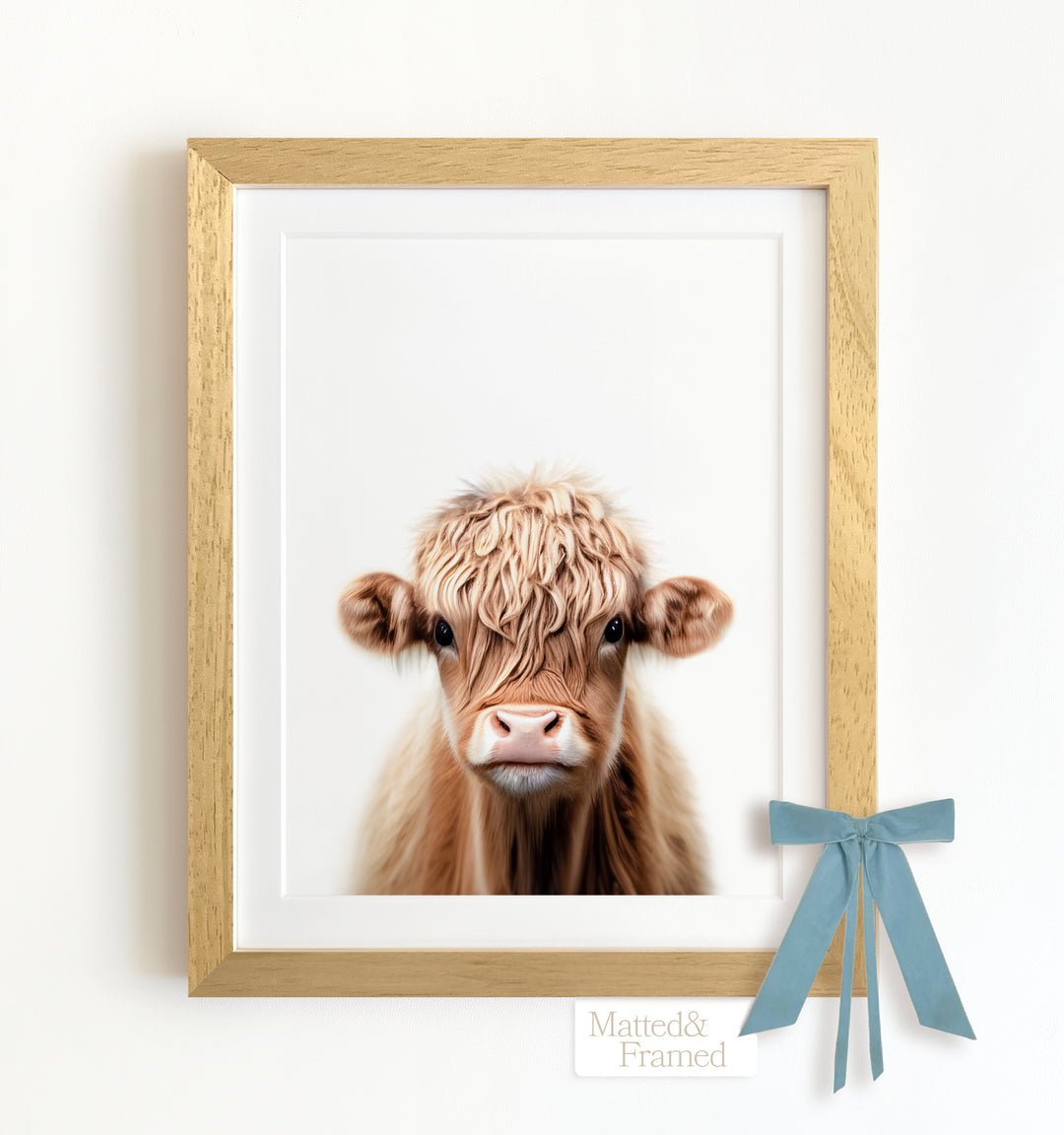 Baby Highland Cow Framed Art