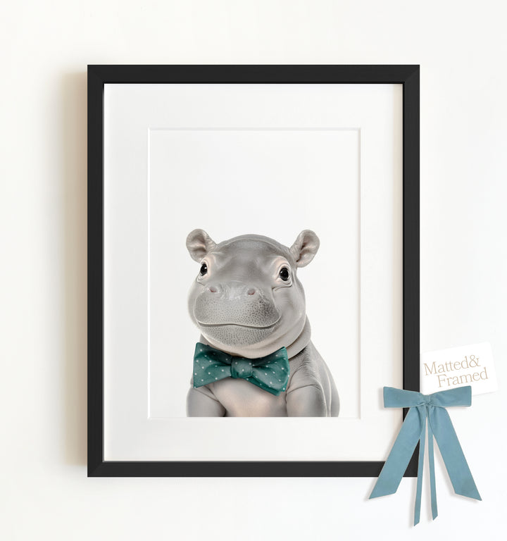 Baby Hippo Framed Art