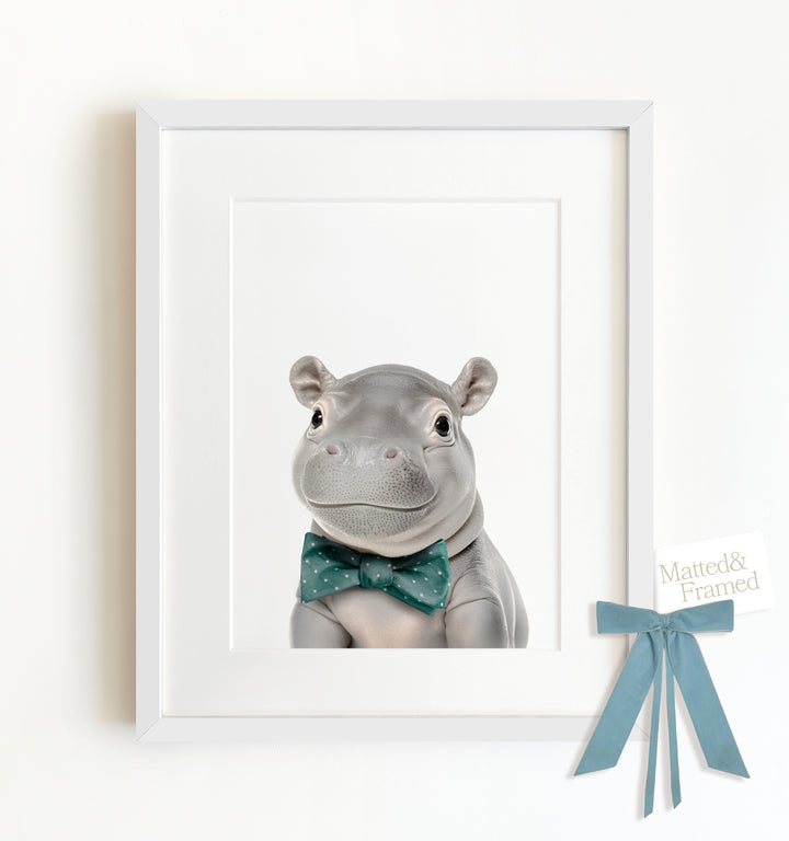 Baby Hippo Framed Art