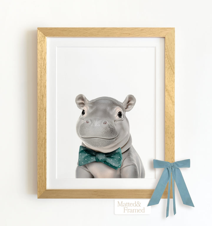 Baby Hippo Framed Art