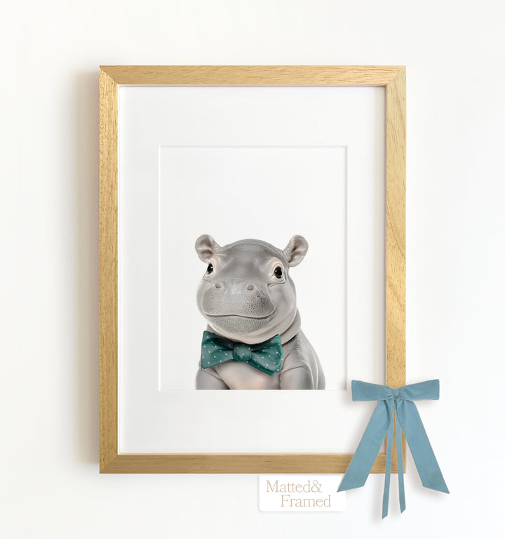 Baby Hippo Framed Art