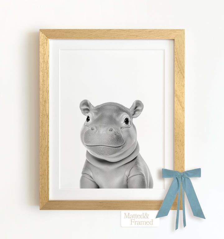 Baby Hippo Framed Art