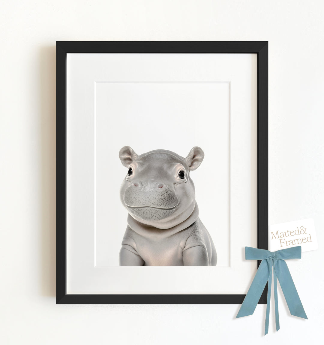 Baby Hippo Framed Art