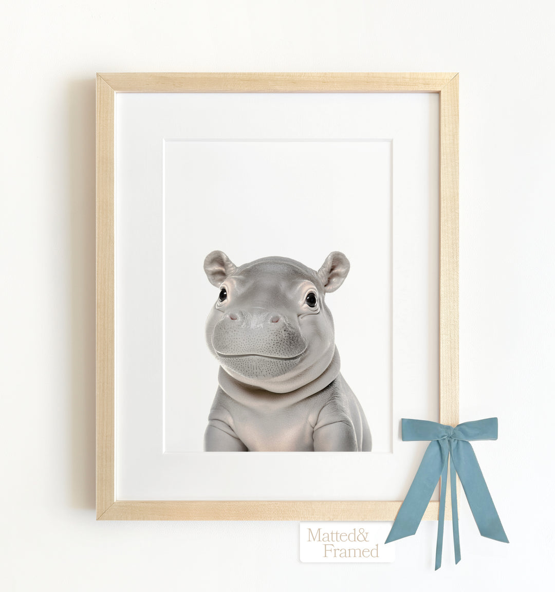 Baby Hippo Framed Art