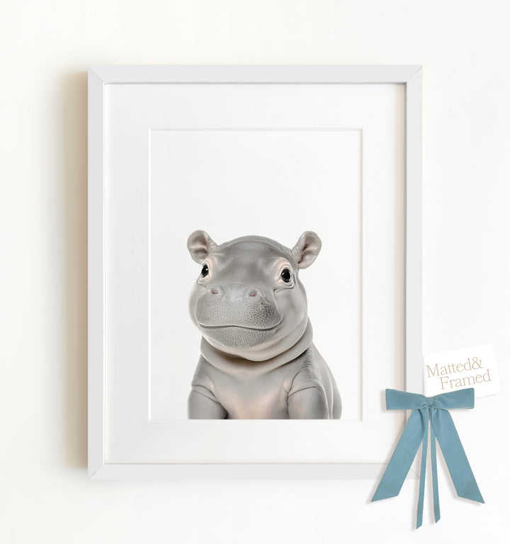 Baby Hippo Framed Art