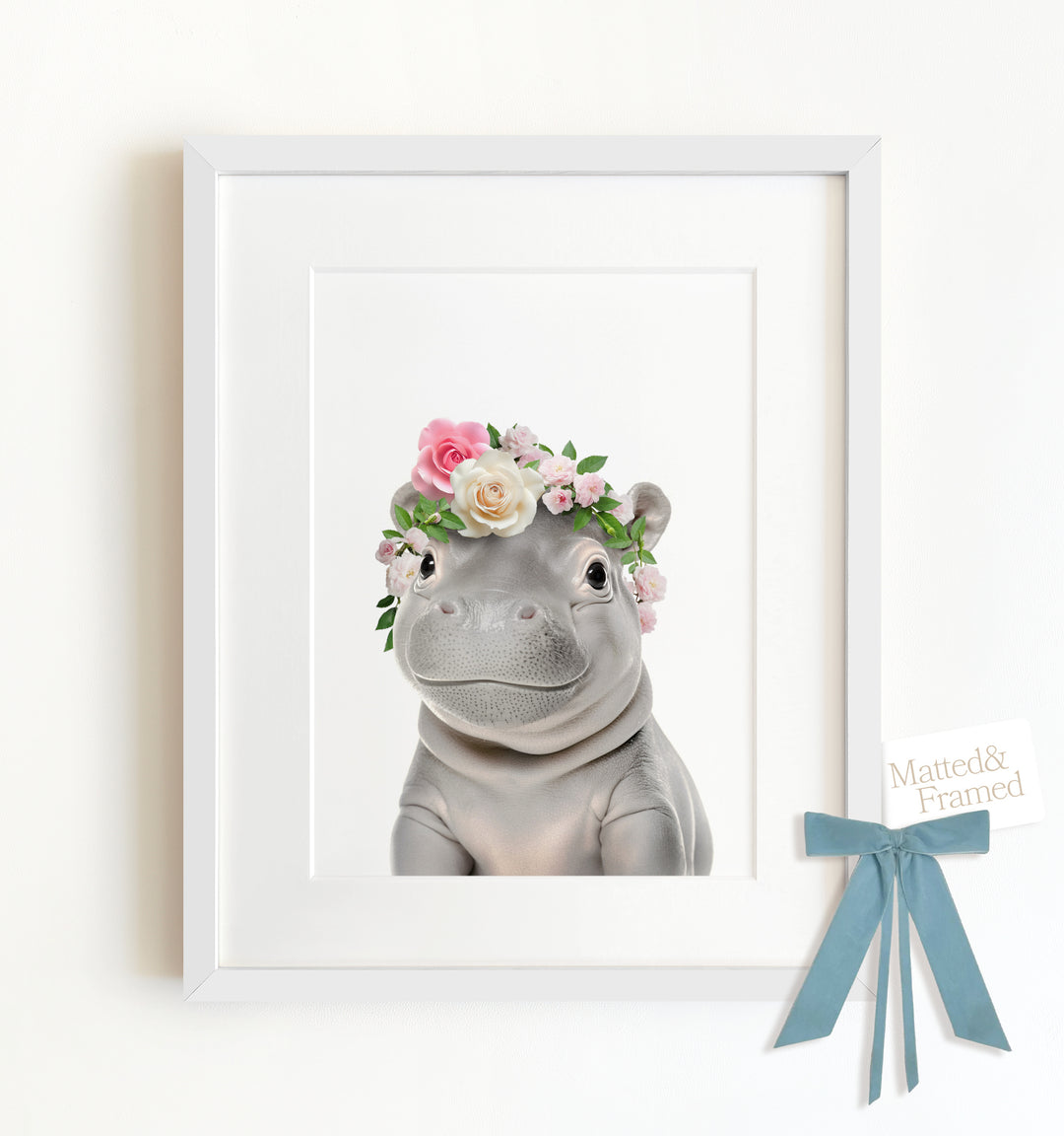 Baby Hippo Framed Art