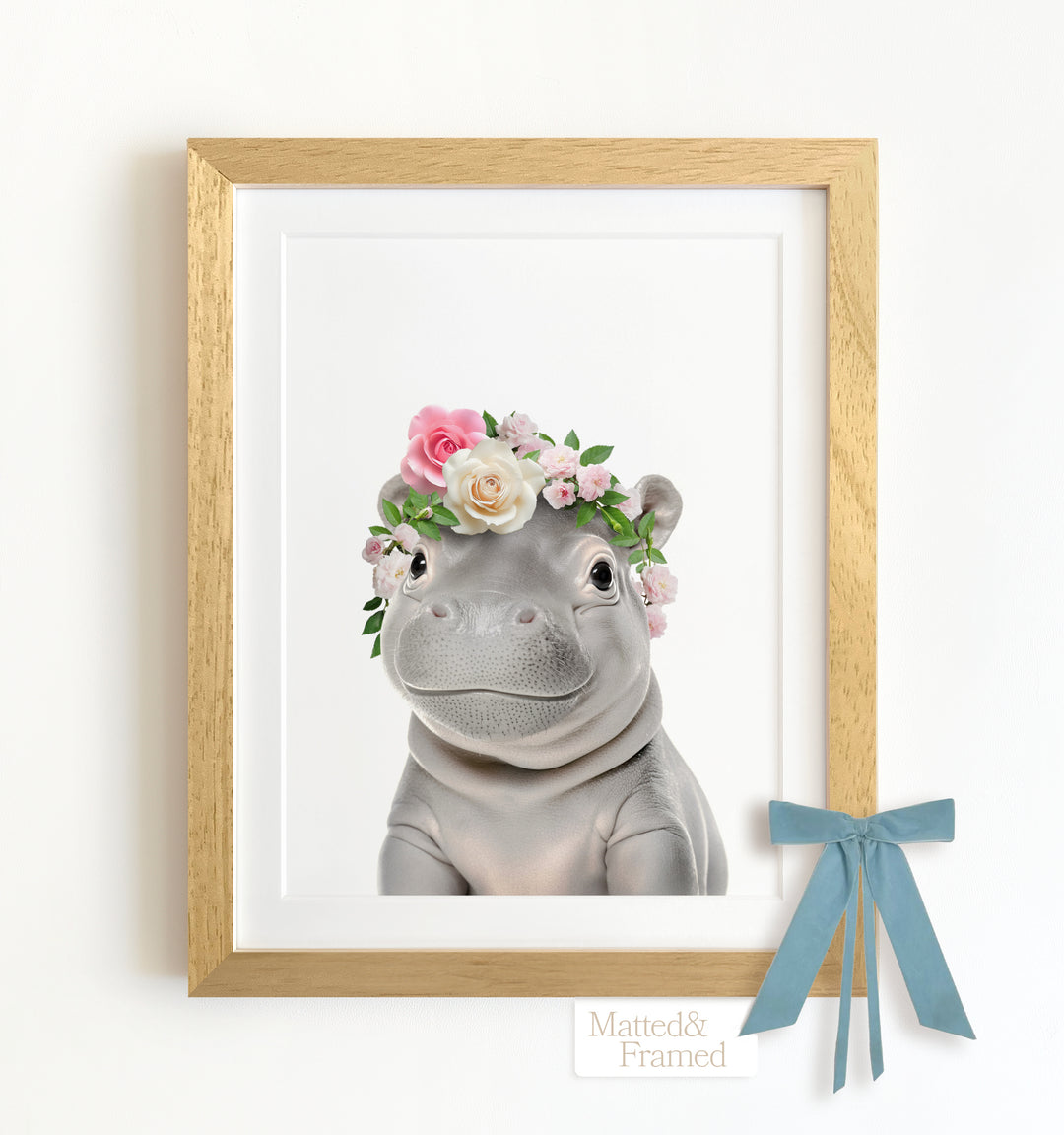 Baby Hippo Framed Art