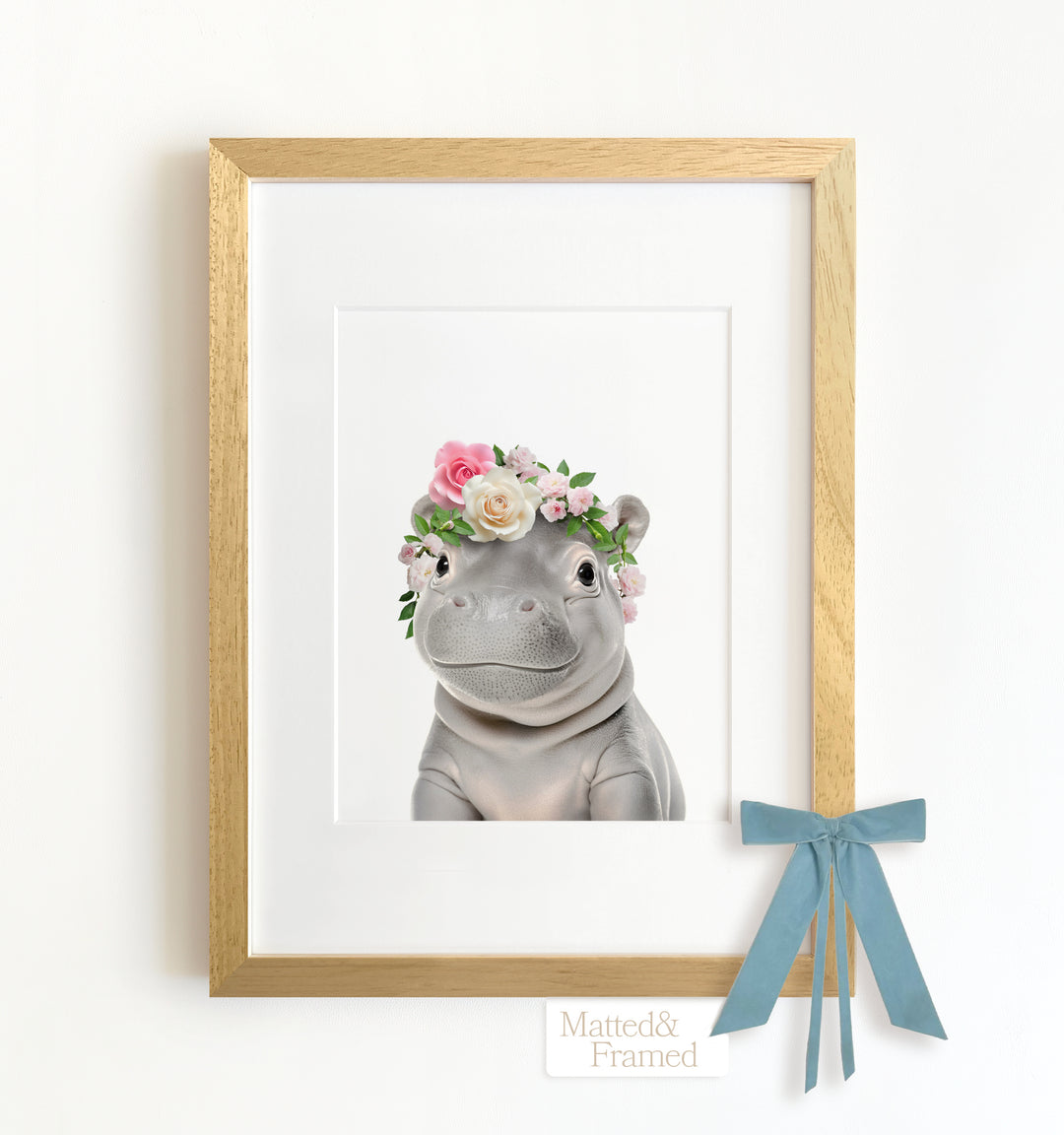 Baby Hippo Framed Art