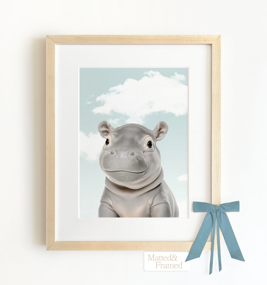 Baby Hippo Framed Art