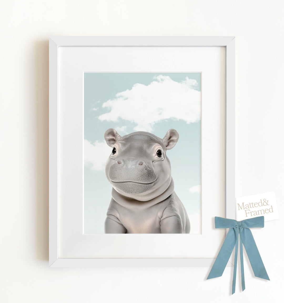 Baby Hippo Framed Art