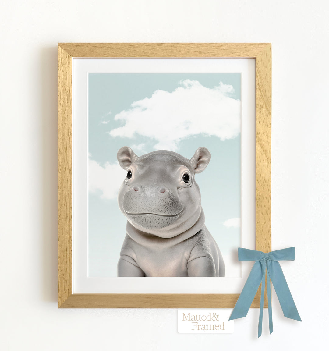 Baby Hippo Framed Art