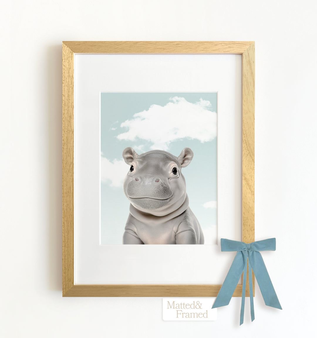 Baby Hippo Framed Art