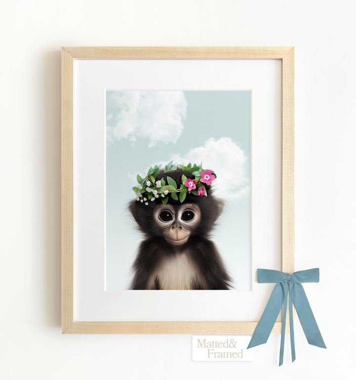 Baby Monkey Framed Art