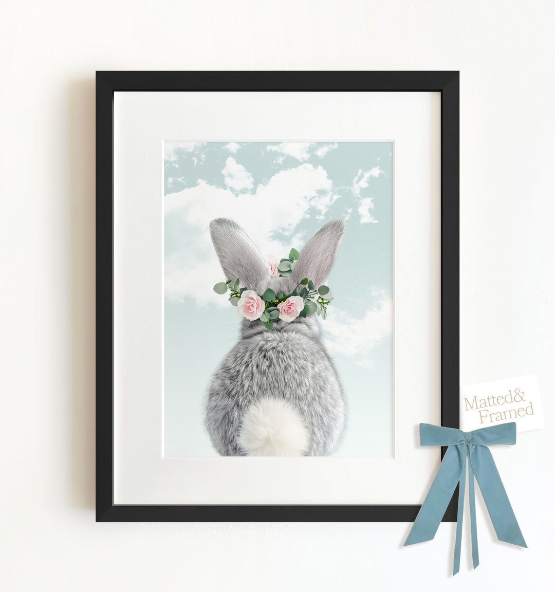 Baby Rabbit Bum Framed Art