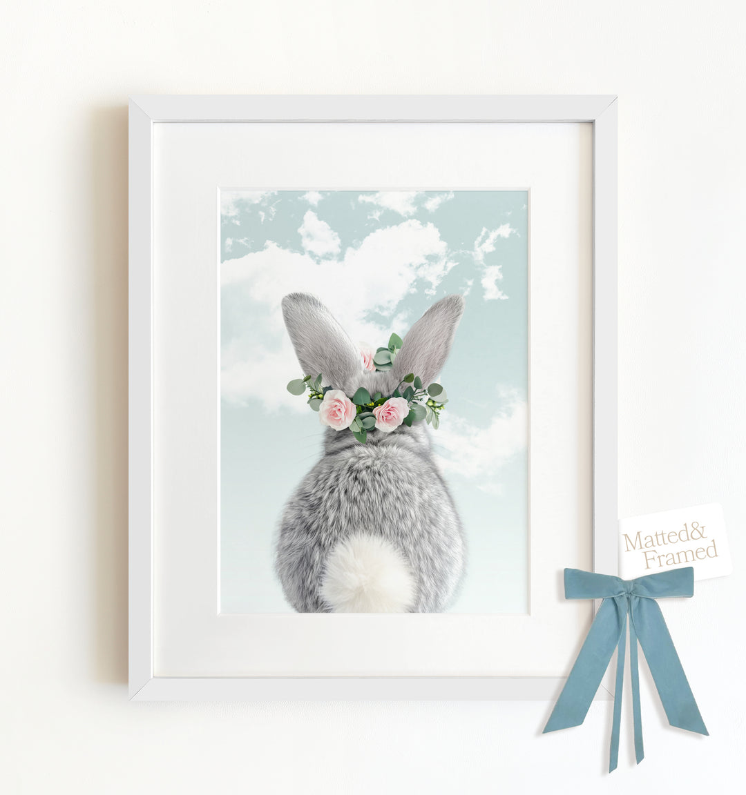 Baby Rabbit Bum Framed Art