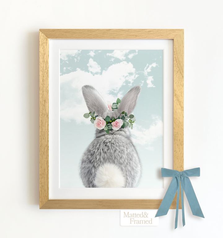 Baby Rabbit Bum Framed Art