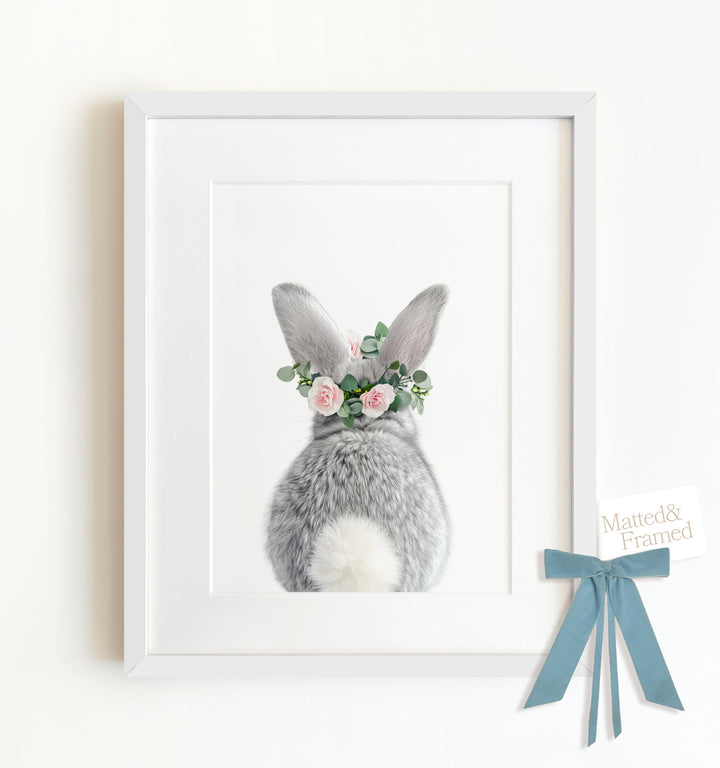 Baby Rabbit Bum Framed Art