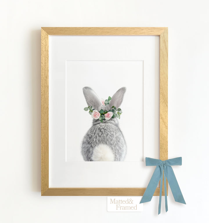 Baby Rabbit Bum Framed Art