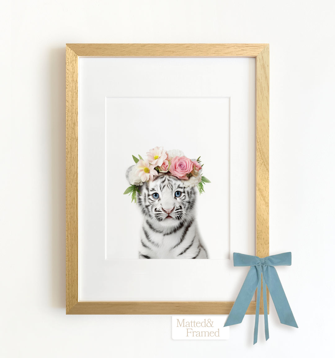 Baby White Tiger Framed Art