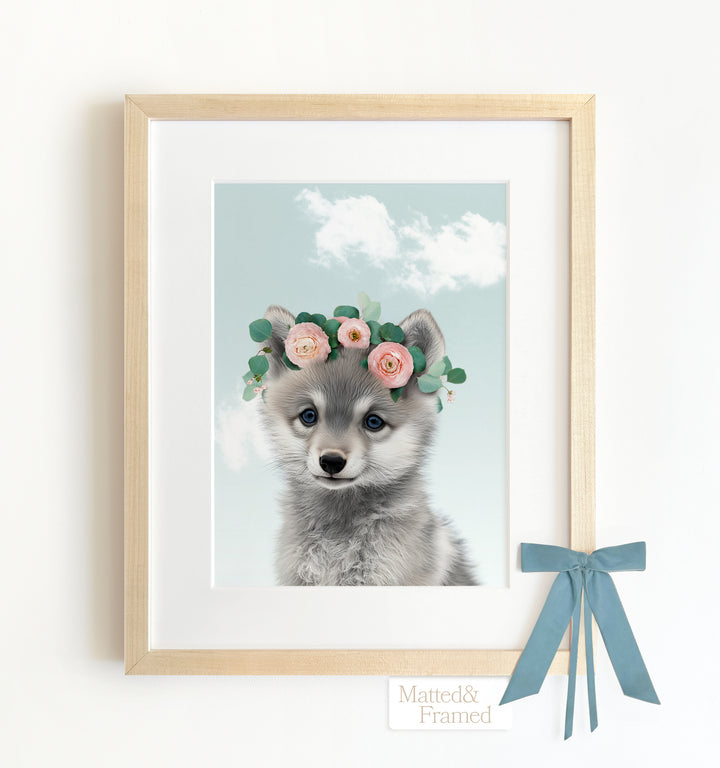 Baby Wolf Framed Art