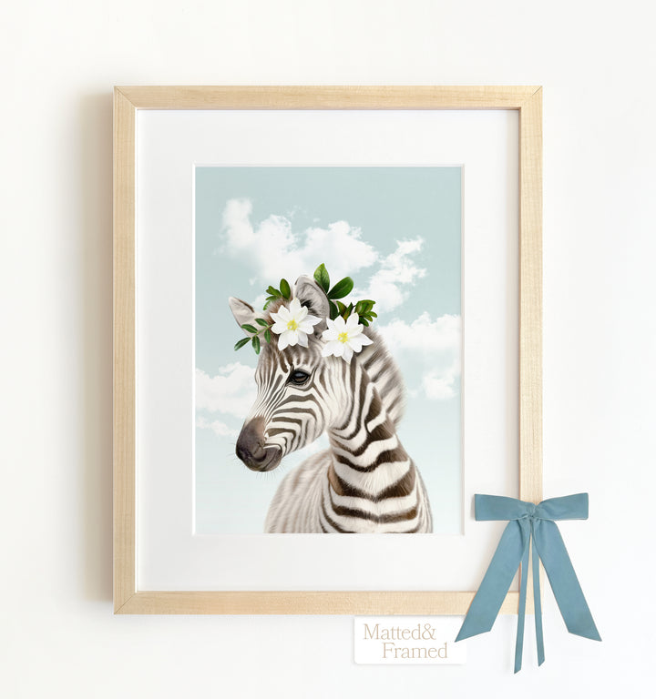 Baby Zebra Framed Art