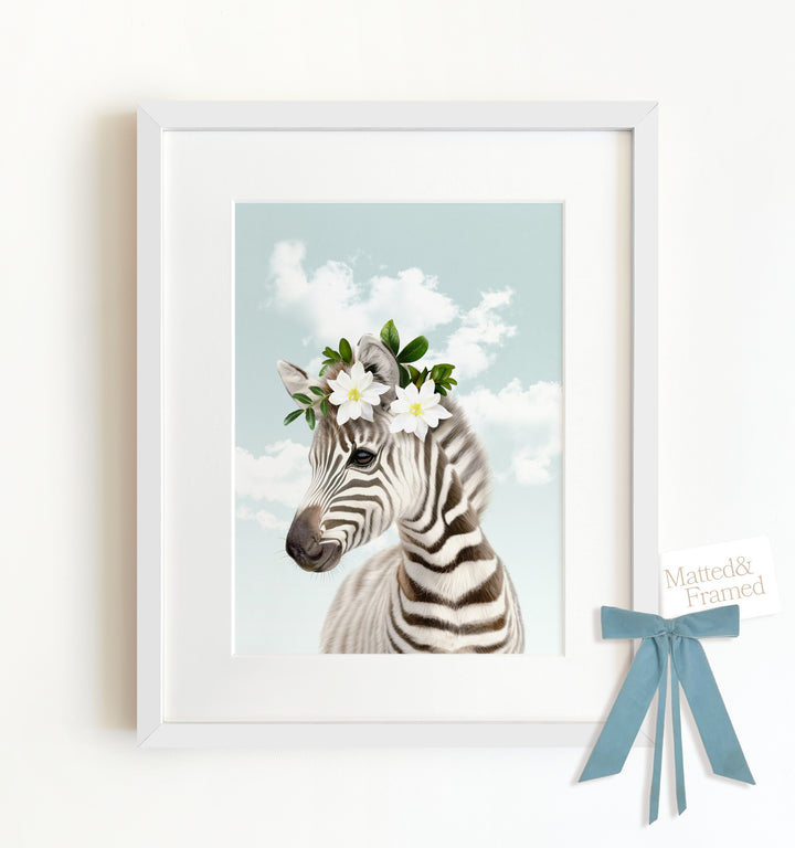 Baby Zebra Framed Art